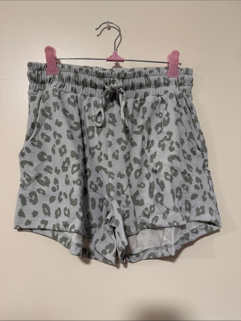 NWT white birch Olive Leopard Print Lounge Shorts